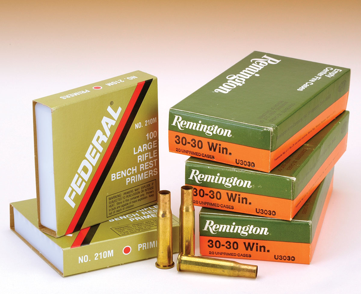 Components for the Zipper are common and include Federal primers and Remington .30-30 brass.